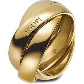 JOOP Jewellery Ring Embrace, 925er Silber, gold plattiert, 3er Set 