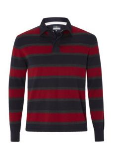 Home Mens Tops Lincoln Striped Knitted Rugby Shirt