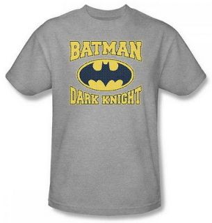 DC Comics Batman Dark Knight Charcoal Jersey Adult Shirt BM1260 AT