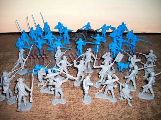 Marx reissue American Civil War battle playset,soldie​rs, cannon and 