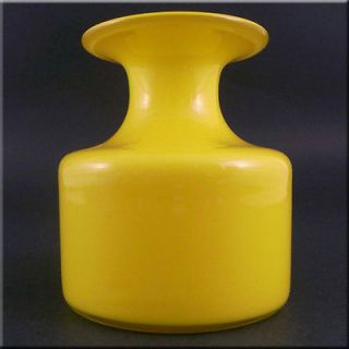Holmegaard Yellow Cased Glass Carnaby Vase   Per Lutken