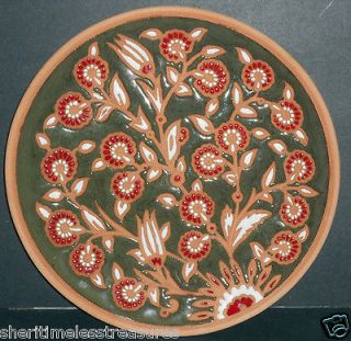 Greek Bomis Pottery Plate Handmade Rhodes Greece Original Home Decor
