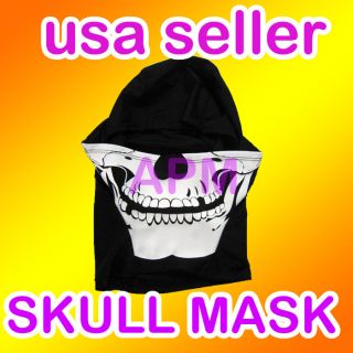 Skull Facemask Balaclava Face Mask Gator paintball Blk