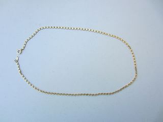 14KT GOLD SOLID NECKLACE K.C.& CO   8 GRAMS   19 INCHS LONG