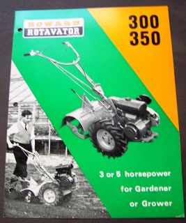 Howard Rotavator Model 300 and 350 Walk Behind Dealer Sales Brochure 