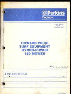   PERKINS 4.236 DIESEL ENGINE PARTS MANUAL / HOWARD PRICE 180 TURF MOWER