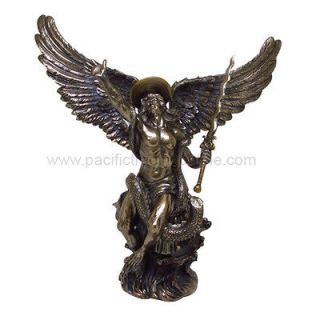 Saint Michael Severing Head of Dragon Archangel Statue Lucifer Defeat 