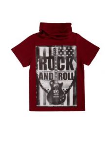 Matalan   Boys Red Cowl Neck With Graphic Tee