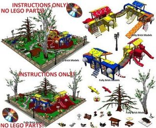 Custom Lego City Modular Park Instructions Playground Town Corner Fun 