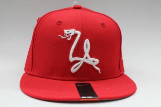 Nike TRUE Kobe Bryant Black Mamba 24 Scarlet Red White Snapback Hat 