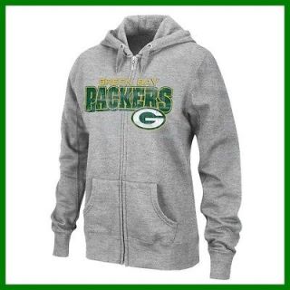 Green Bay Packers NFL Womens Full Zip Hooded Sweatshirt NEW Free USA 