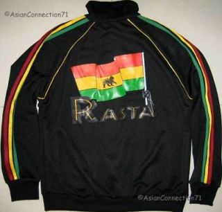 RASTA FLAG New Lion of Judah Retro Roots Irie Dub REGGAE Track Jacket 
