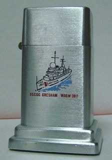 USCGC Gresham (WAGW 387) Zippo 4th Model Barcroft Table Lighter
