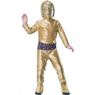   3PO Droid Robot Gold Star Wars Movie Dress Up Halloween Child Costume