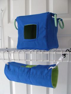 2pc Small Rat Bed Set ~ Cube and Tube Hammock ~ Many colors to choose 