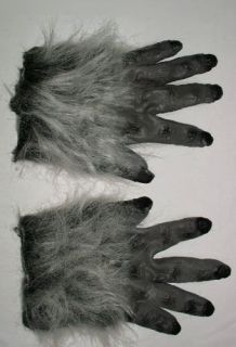 new grey werewolf wolf monster gloves hands claws furry bigfoot 