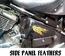 Kawasaki Drifter Indian side panel feathers decals