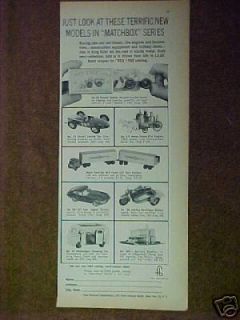 Matchbox Ferrari Racing Cars,Trucks,Tractor Shovel ~1962~ Die Cast Toy 