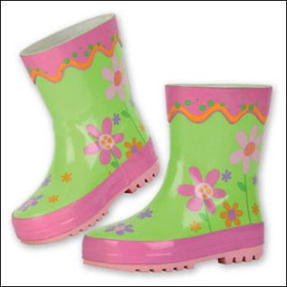 Childrens / Girls Adorable Flower Rain Boots