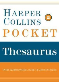 HarperCollins Pocket Thesaurus by HarperCollins Publishers Ltd. Staff 