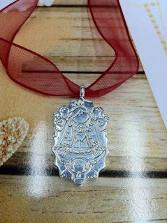   Plis Pendant .925 Sterling Silver with Chain   Virgen de Guadalupe