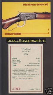 WINCHESTER MODEL 92 RIFLE 1892 GREAT GUNS PICTURE CARD