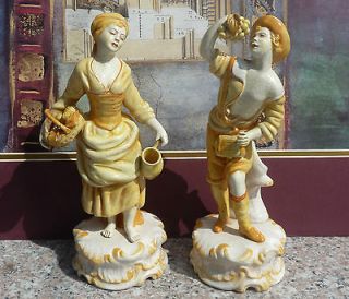 Rare Set Of Two Vintage Meiselman Imports Made in Italy Porcelain 