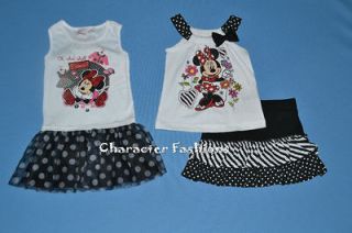 MINNIE MOUSE DRESS OUTFIT Size 18 24 Months 3T 4T 5T Shirt Skirt Girls 