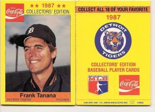 1987 Coca Cola Detroit Tigers 6 panel set 3 players per panel