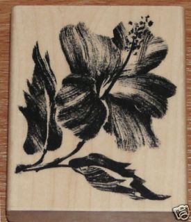 PENNY BLACK HIBISCUS RUBBER STAMP
