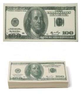 100 Paper Napkin Serviettes party favor ★100 Dollar Bills﻿ Money 