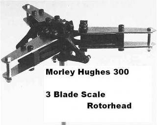 Morley Hughes 300 Vintage Scale 3 Blade Rotor Head MXA Agusta109 Lynx 