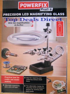 Powerfix Precision LED Magnifying Glass BNIP UK SELLER FREE P+P
