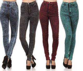   Waist ACID Mineral Wash Skinny HOT  Trends Jean Pants Size 1 ~ 15