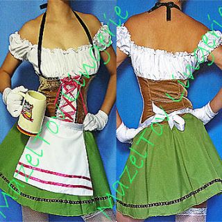 NEW Sexy German Beer Girl Bavarian Oktoberfest Fancy Dress Costume 