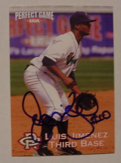 Luis Jimenez autographed 2010 Cedar Rapids Kernals card #18