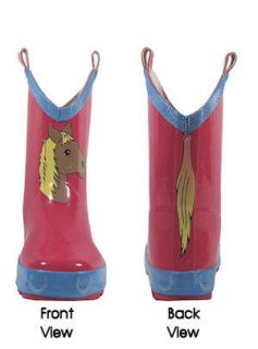 NEW! Smoky Mountain Boots   CHILD   Rubber Boot   Horse Head Front 