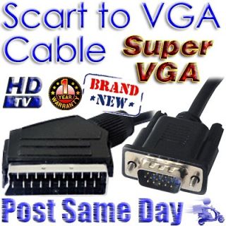   To 15pin VGA SVGA Male HD TV LCD VCR DVD Plug Cable 1M 1.5M 2M 2.5M 3M