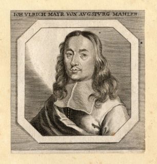 Antique Portrait Print JOHANN ULRICH MAYR Sandrart 1675