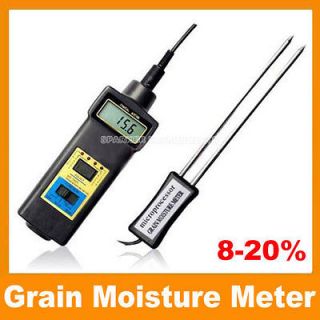 Grain Moisture Temperature Meter Tester Damp Wheat Corn