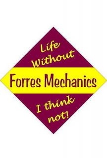 Forres Mechanics Car/window signs / Personalised signs / slap on 