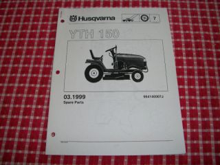 Husqvarna YTH 150 Riding Mower Illustrated Parts List