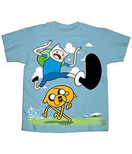 Adventure Time With Finn & Jake Finn Kick Jump Licensed Youth Kid T 