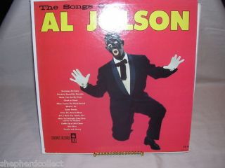 Al Jolson The Songs of Al Jolson CX 45 Cornet Records