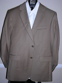 350 New Jos A Bank natural stretch Poplin suit in solid British Tan 