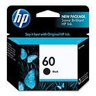 HP 60 black NEW, GENUINE, FRESH, CC640WN Black Ink Cartridge, $15 