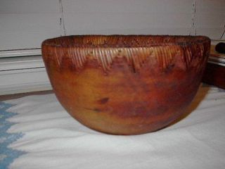 Primitive Native American Wod Leather Bowl
