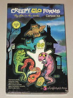 N16. Creepy Glo Forms Cartoon Kit Colorforms Toy MINT in Box 1968 