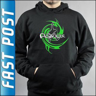 Parkour Green Portal Free Running Jumping Black Hoodie Adult and Kids 