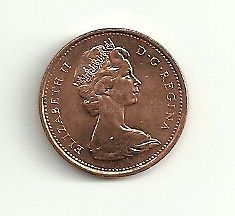 Canada small cent 1967 vf money coin canadian penny circ